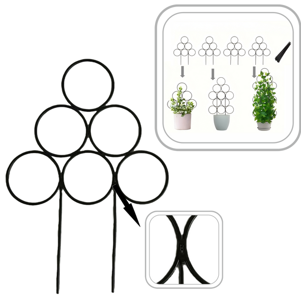 SUPORT PENTRU PLANTE DE GHIVECI 25 x 35 CM NEGRU *5016