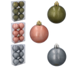 KPL. 6 BOMBE 6 CM OLIV/ CUPRU/ GRAFIT *7184