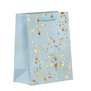 GIFT BAG "GOLD DOTS" 23 X 18 X 10 CM PACK=48PCS