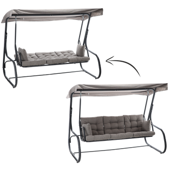 GARDEN SWING 215 X 130 X 175 CM GRAY MELANGE PREMIUM