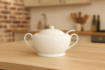 PORCELAIN DISH 2L WITH LADLE