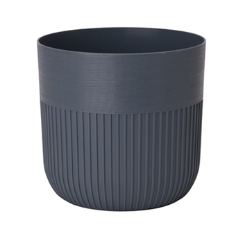 POT WITH SAUCER LUCA 220MM ANTHRACITE