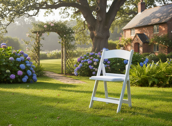 KRZESŁO SKŁADANE CATERINGOWE BIAŁE