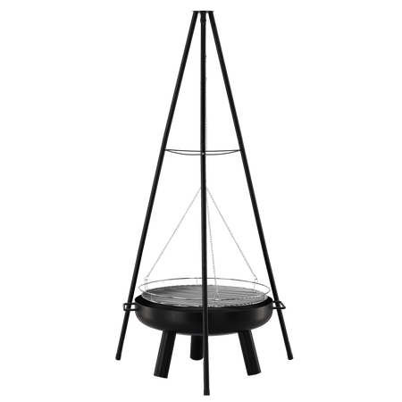 GRILL PENDULAT REGULABIL PE TREI PICIOARE 64,5 x 64,5 x 150 CM *6032