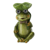 ZÁHRADNÁ FIGÚRKA - ŽABA KŔMITEĽ S LED SVETLOM A ŽIARIVÝMI OČIAMI 21,5 x 20 x 35,5 CM *7218