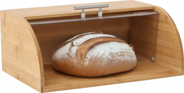CHLEBAK NIGELLA - BAMBUSOWY Z POKRYWĄ Z TWORZYWA SZTUCZNEGO 41 x 28 x 17 CM *3161