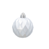SET OF 6 GEOMETRIC BAUBLES 6 CM RED/GOLD/SILVER