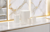 5-PIECE BATHROOM SET SQUARE WHITE