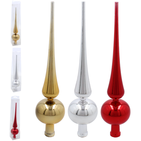 CHRISTMAS TREE SPIKE 30 CM RED/GOLD/SILVER