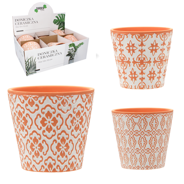 GHIVECHE CERAMICE 13 x 13 x 12cm MIX DE MODELE disp.6buc *6501