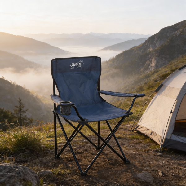 FOLDING CAMPING/FISHING CHAIR BLUE 50X50X80 CM
