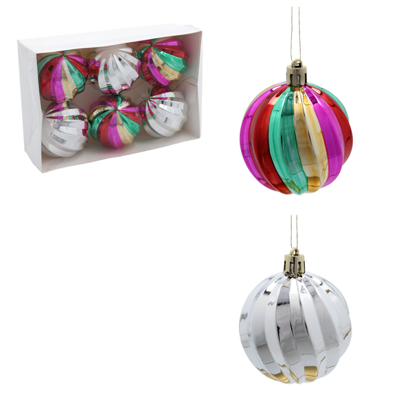 KPL. 6 OZDÓB CHOINKOWYCH - DYNIA MIX KOLORÓW 6CM *7298