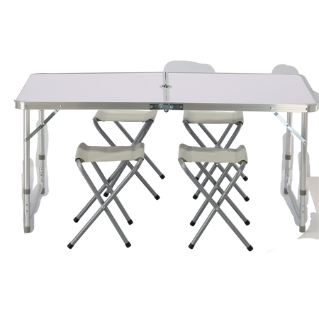 Turistická sada (stolík + 4 stoličky) 120 x 60 x 70 cm