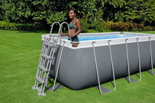 FRAME POOL 4.12 x 2.01 x 1.22 M (POOL, SAND PUMP, LADDER, DISPENSER)