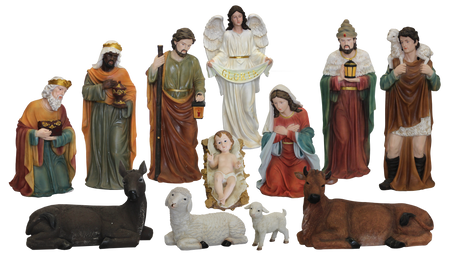 SET OF 12 CHRISTMAS FIGURES 80 CM