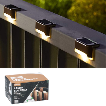 KPL.4 LAMPEK SOLARNYCH 8 x 4,5 x 4,5 CM LINUS LED CIEPŁY BIAŁY *3729