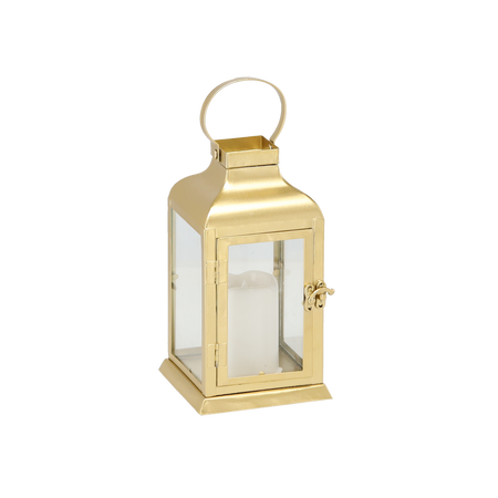 LAMPión 11 x 11 x 22 CM LED METALOVÝ ZLATÝ *0900