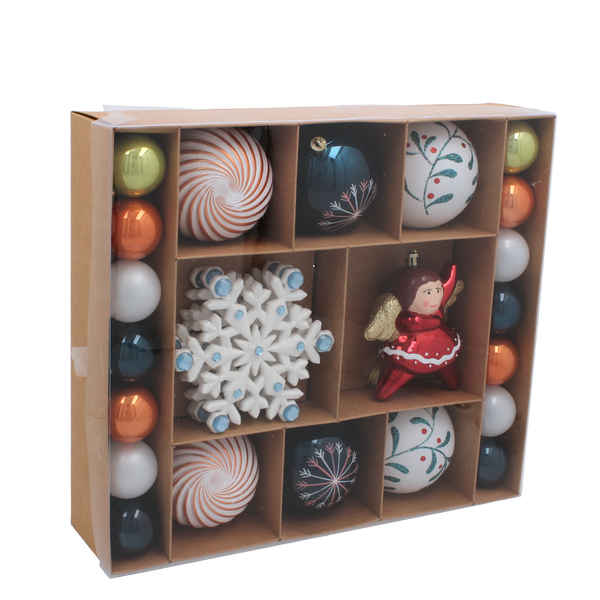 38 CHRISTMAS ORNAMENTS - MIX