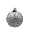 SET OF 30 ORNAMENTS 6 CM  IN TUBE CHAMPAGNE/GRAY/WHITE