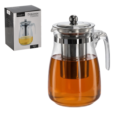 CEAINĂ ZARĂMELNĂ CU CAPAC DIN METAL ȘI INFUZOR 900 ML *1557