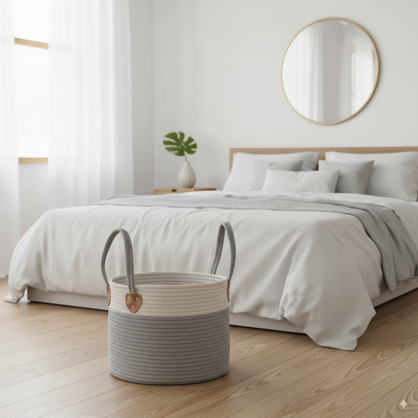 ROUND BASKET GREY SIZE L