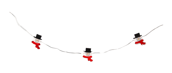 LED LIGHT CHAIN - SNOWMAN 20 L BATTERY-POWERED