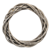 WICKER WREATH 25 CM WHITE / GRAY