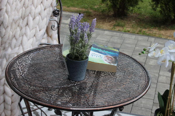 ZESTAW MEBLI OGRODOWYCH METALOWYCH "MADISON" STÓŁ + 2 KRZESŁA