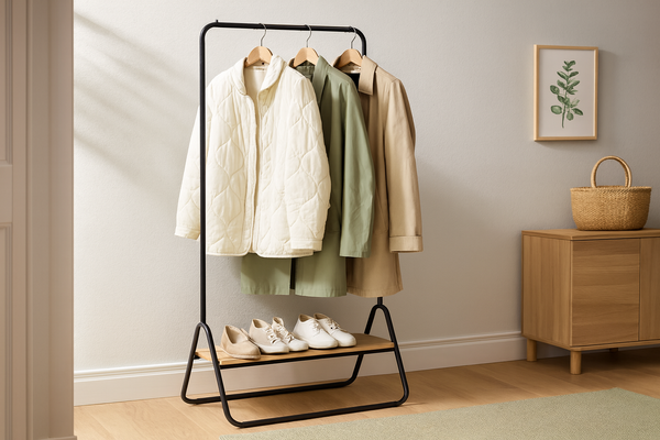 WIESZAK STOJĄCY Z 1 PÓŁKĄ 80 x 44,5 x 146 CM *1180