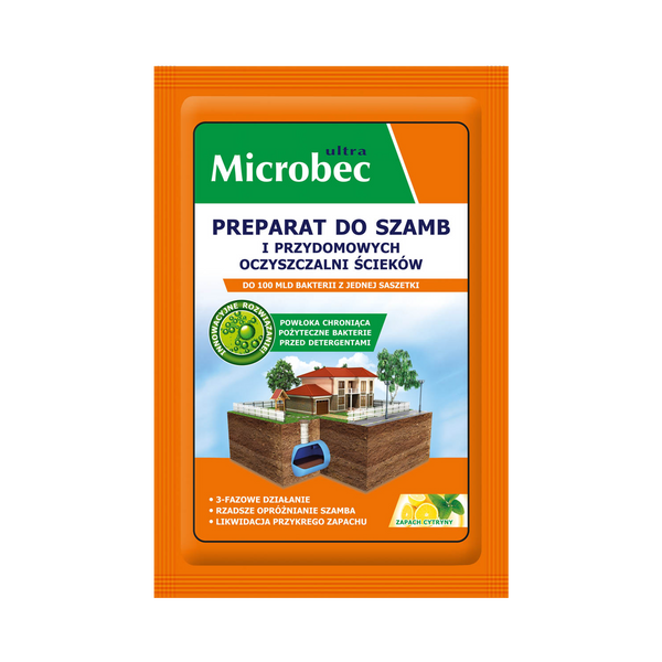 MICROBEC ULTRA 25 G -PREPARAT DO SZAMB I PRZYDOMOWYCH OCZYSZCZALNI SCIEKÓW *5899