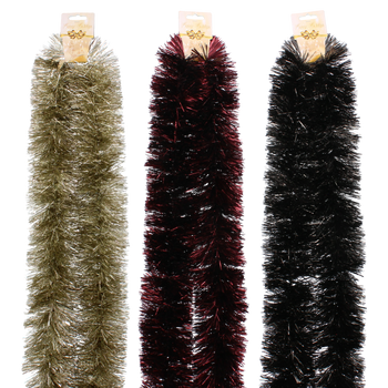 CHRISTMAS TREE CHAIN 2M BURGUNDY/ANTHRACITE/CHAMPAGNE