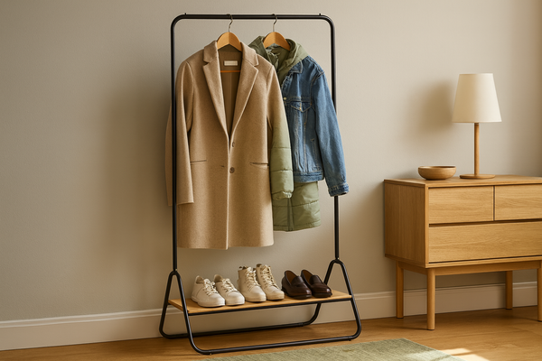 WIESZAK STOJĄCY Z 1 PÓŁKĄ 80 x 44,5 x 146 CM *1180