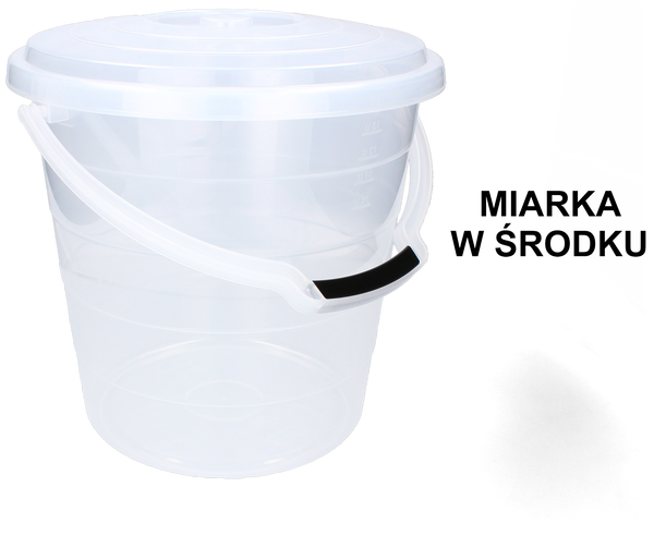 CUB DE PLASTIC TRANSPARENT CU CAPAC 15L *8083