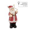 FIGURKA BOŽONAR. - STOJÍCÍ MIKULÁŠ S LED HVĚZDOU 12 x 10 x 23 CM balení=4 ks *5364