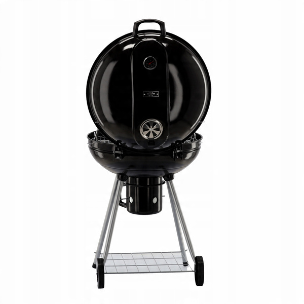 CHARCOAL KETTLE BBQ WITH LID, ASH PAN AND WHEELS 66 x 57 x 85 CM