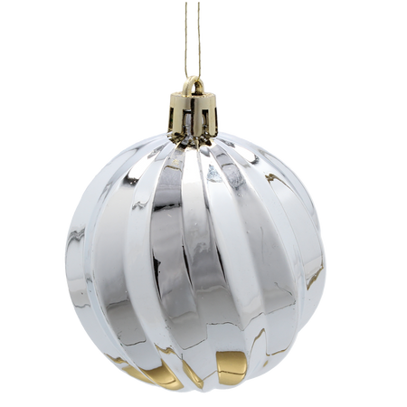 SET OF 6 CHRISTMAS TREE ORNAMENTS - PUMPKIN MIX OF COLORS 6CM