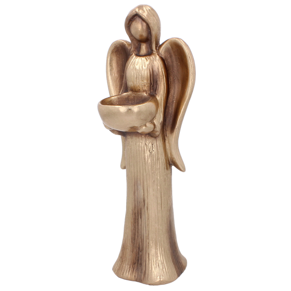 ÎNGERUL AURIT ÎN PIEDICĂ 11 x 11 x 32 CM ambalaj=2 buc *5500