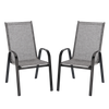 Set de 2 scaune de grădină gri 54 x 72 x 96 *9917