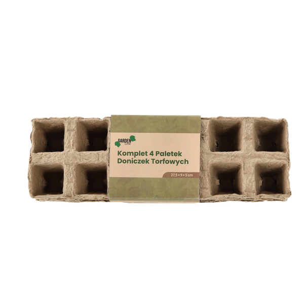 KPL. 4 KS PALET DONICZEK TORFOVÝCH 27,5 x 9 x 5 CM