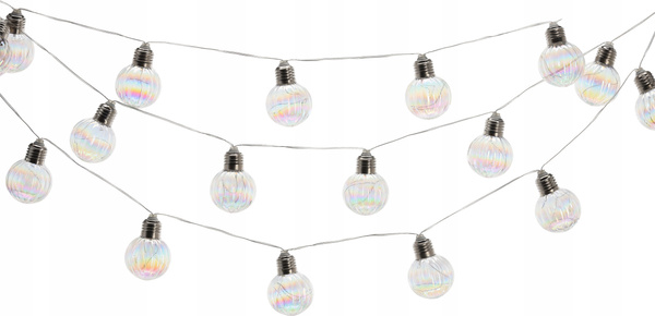 SOLÁRNA DEKORAČNÁ REŤAZ DĹŽKA 2 + 3,8 M LORIS 20 LED OPÁLOVÁ STUDENÁ BIELA *3576