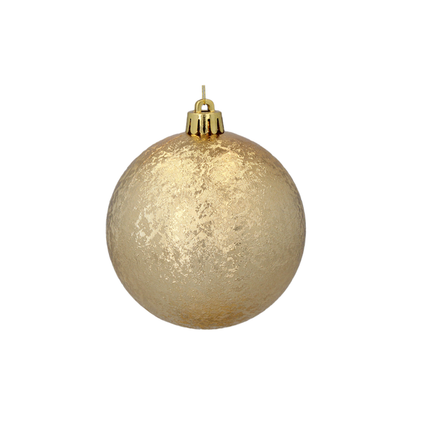 SET OF 4 BAUBLES 8 CM RED/GOLD/SILVER