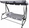 GARDEN SWING 210 X 120 X 170 CM GRAY MELANGE WITH SUNBED FUNCTION