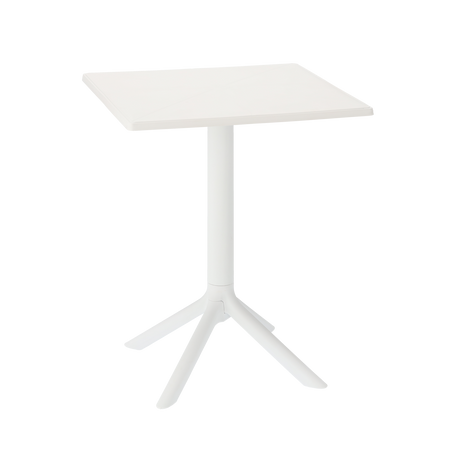 Štvorcový záhradný stôl 60 x 60 x 77,5 CM BIELY *0961