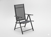 KRZESŁO OGRODOWE SKŁADANE STALOWE 66 x 53 x 107 CM SZARE