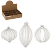 GLASS ORNAMENT - TRANSLUCENT DECORATED MIXED PATTERNS