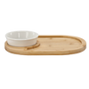 SET PENTRU SERVIRE APERITIVE - PLATOU OVALĂ CU BOL 28 X 21 X 4 CM *6521