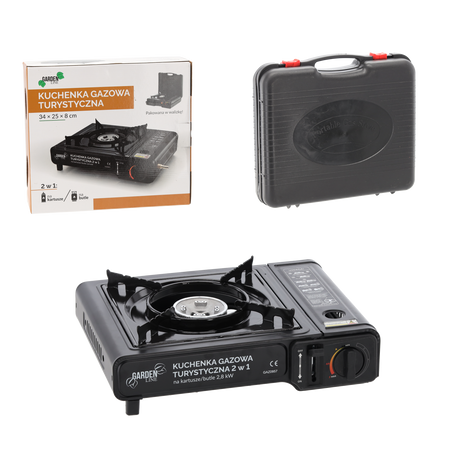 TOURIST GAS COOKER FOR CARTRIDGES 34 X 26 X 9 CM