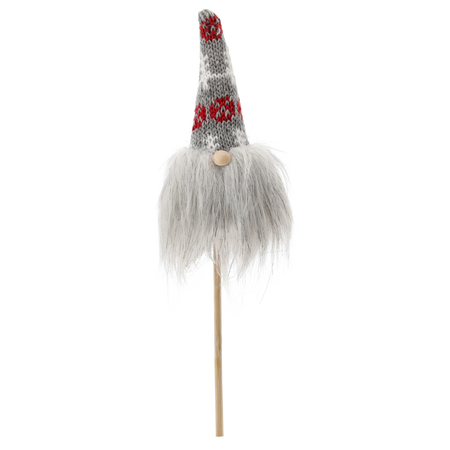 CHRISTMAS GNOME ON A STICK 7 x 3 x 24 CM MIX COLORS