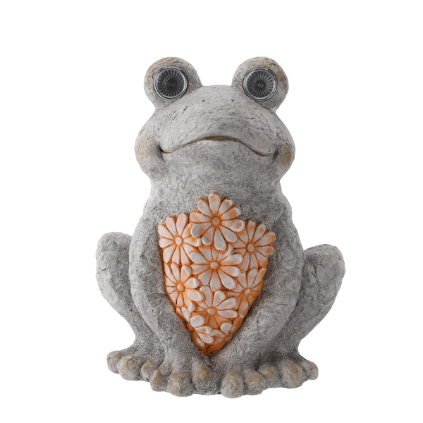 FIGURĂ DE GRĂDINĂ - BROAȘTĂ CU OCHI LUMINOȘI 27,3 x 20,8 x 34,5 CM LED *7461