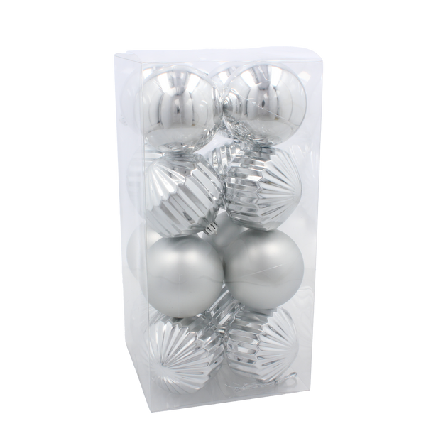 KPL. 16 BOMBEK 8 CM CZERWONY / ZŁOTY / SREBRNY *3788